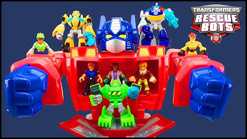 Playskool Heroes Transformers Rescue Bots Epic Optimus Prime Figure Bumblebee Boulder Chase Heatwave
