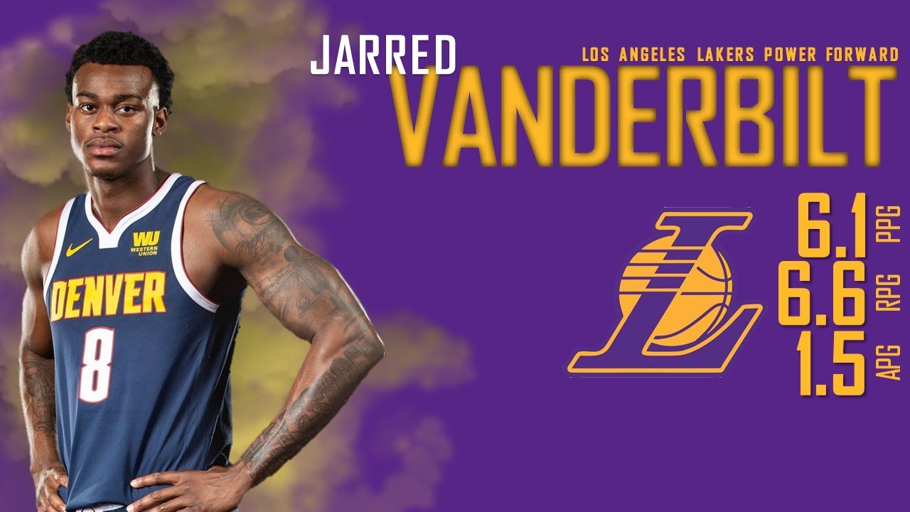 Jarred Vanderbilt Los Angeles Lakers Fanatics Branded Fast Break