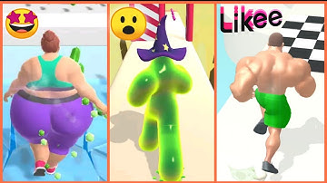 Fat 2 fit, blob runner 3d, muscle rush, challenge game video | new game | 3d game video