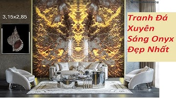 Tranh Đá Xuyên Sáng Onyx HDO KM03 | Đá Ốp Tường Phòng Khách [tranhdadoixung.vn]