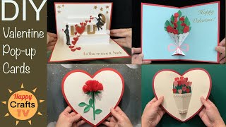 4 Handmade PopUp Cards for Your Valentine