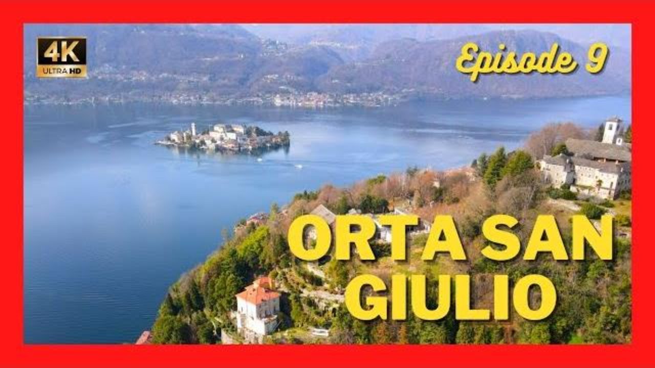 Orta San Giulio , Isola San Giulio ,Italia 4k