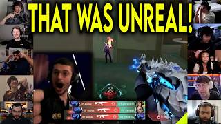 Valorant Streamers React To EF audaz HITTING A CRAZY 4k Against Vitality In VCT