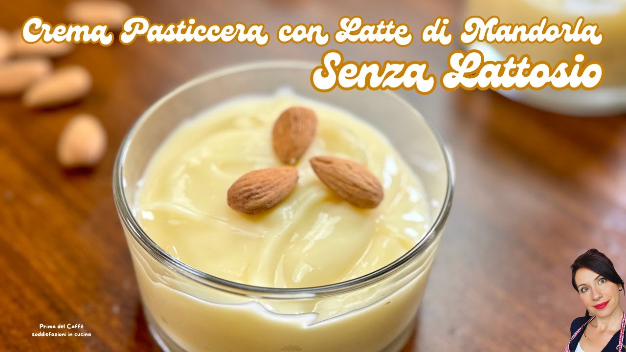 Crema pasticcera al latte di mandorla | Senza lattosio, profumata e vellutata!