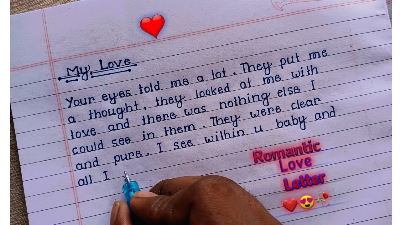 Romantic love letter for girlfriend ❤️🥰, Love letter in English ❤️