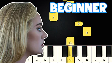 Easy On Me - Adele | Beginner Piano Tutorial | Easy Piano