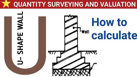 U shape wall estimate, Quantity surveying and valuation, concrete in foundation, estimate,#QSV