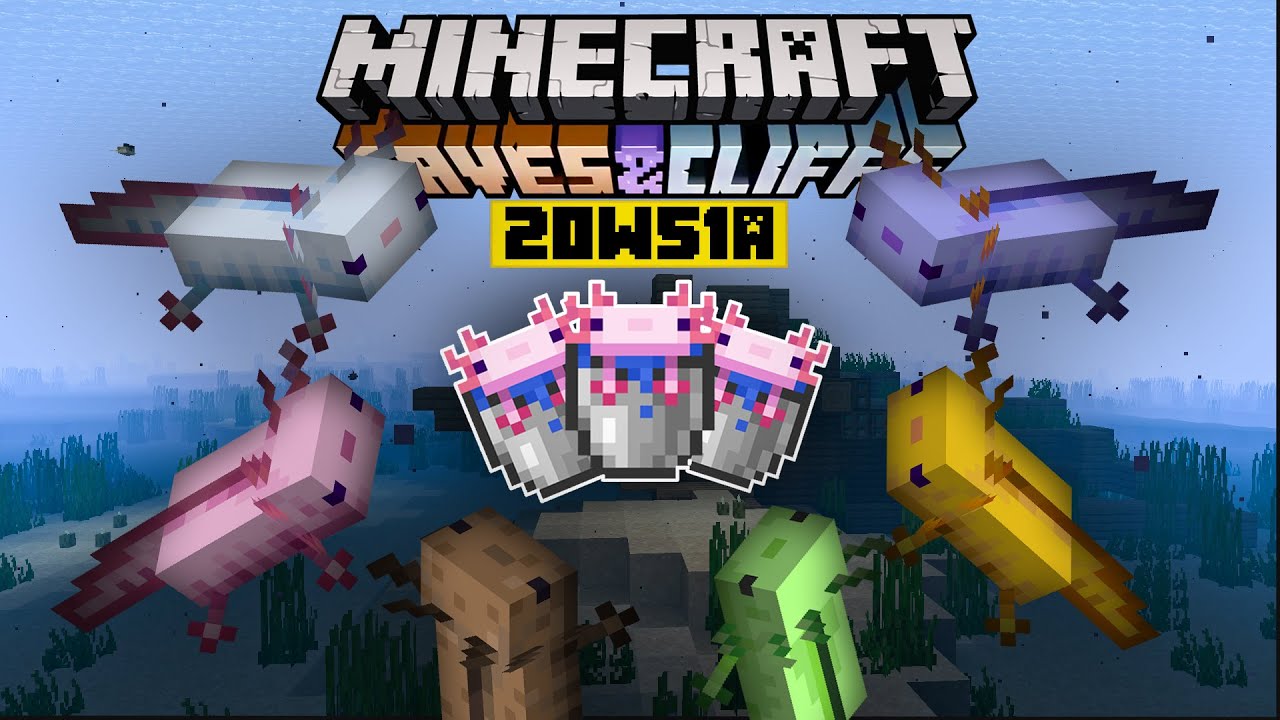 Kendine Ve Oyunculara Faydali Axolotl Su Semenderleri Geldi Minecraft 1 17 20w51a Youtube