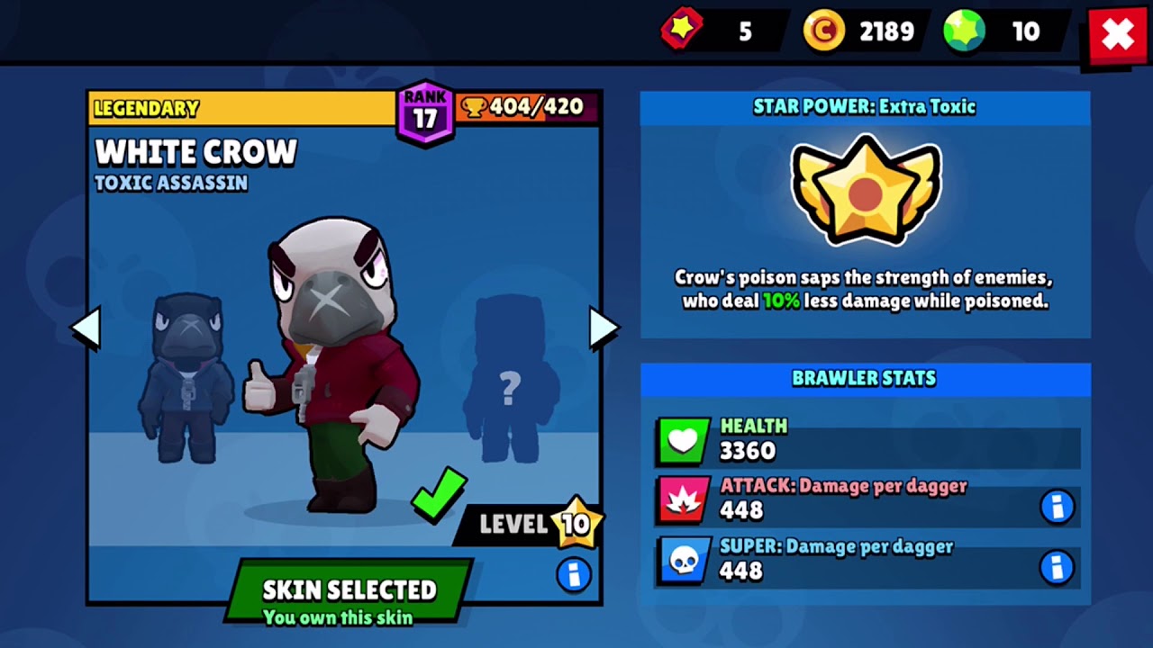 Crows Voice And Everything He Says Brawl Stars Youtube - what does crow say in brawl stars