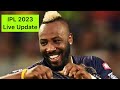 IPL 2023 live: 9 रन पर ही गिर गए थे 4 विकेट । Andre Russell की तूफानी पारी
