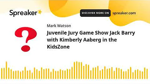 Juvenile Jury Game Show Jack Barry With Kimberly Aaberg In The KidsZone (part 1 Of 2, Made With Spre