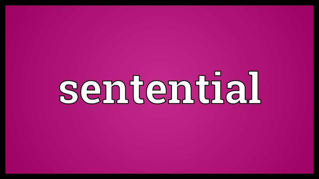 Sentential Meaning - YouTube