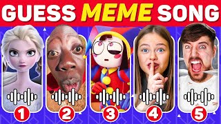 GUESS MEME & WHO'S SINGING  | Lay Lay, King Ferran, Salish Matter, Elsa, MrBeast, Gega, Tenge