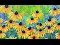 Easy Yellow Daisies Acrylic Painting LIVE Tutorial