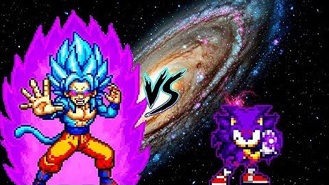 Goku TP V4 OP (all form) VS Multiverse Sonic V2 OP (all form) in Jump Force Mugen