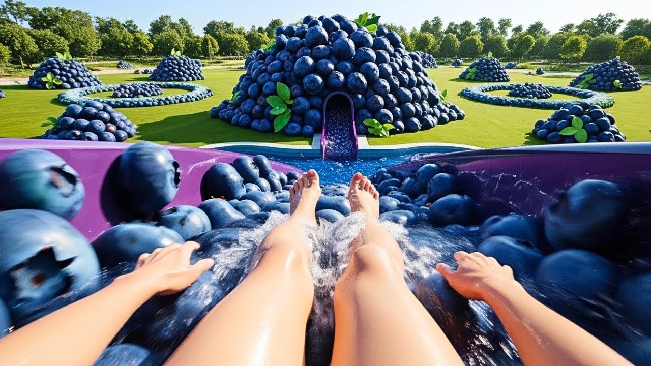 Which SLIDE Would You Choose?🛝Satisfying AI ASMR Magical Waterslide🥝🥑🍊🍓