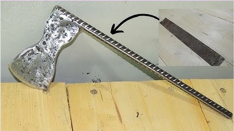 Forging an Axe With Rusted OLD Truck Leaf Spring