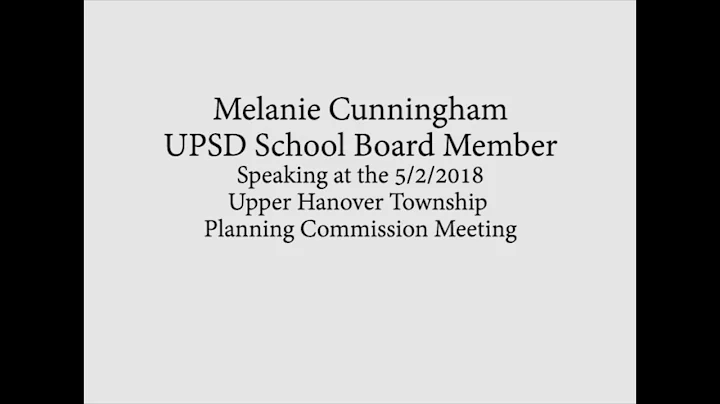 UPSD School Board Member Melanie Cunningham Speaks...