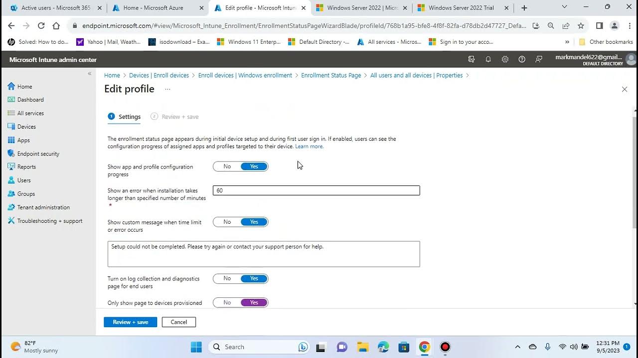 How to Setup Enrollment Status Page (ESP) in Intune AutoPilot YouTube