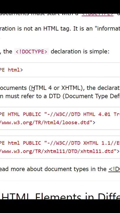 HTML | !doctype html | what is