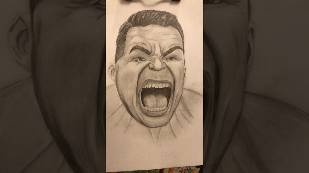 Hulk sketching portrait 
