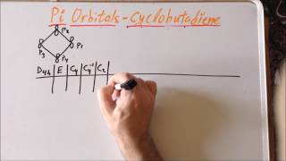 Projection operator method: pi molecular orbitals of cyclobutadiene