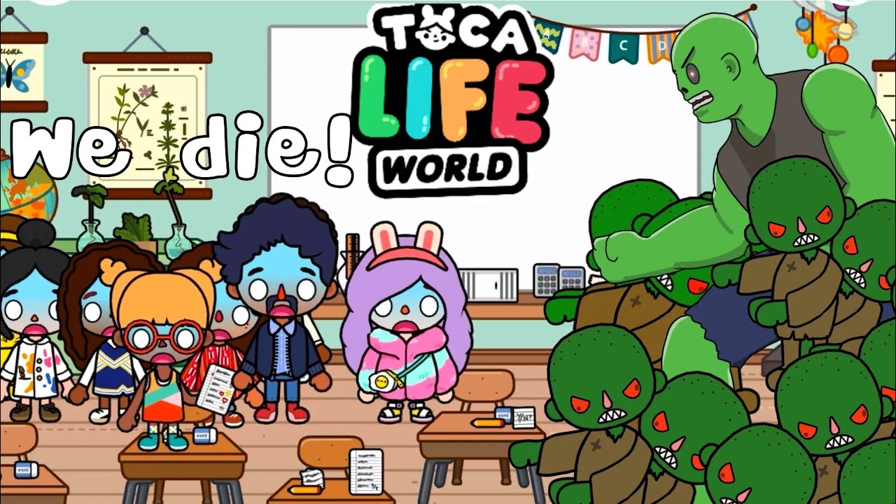 Zombie Apocalypse Zombies Attack in school Toca Boca Toca Life World YouTube