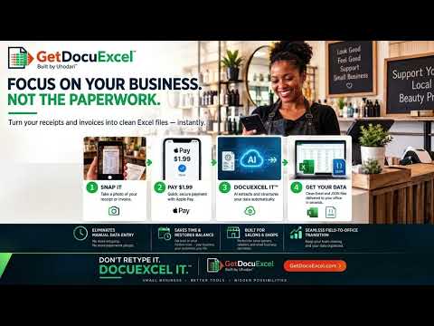 How to convert receipts to Excel and JSon instantly without typing. NO TYPING.