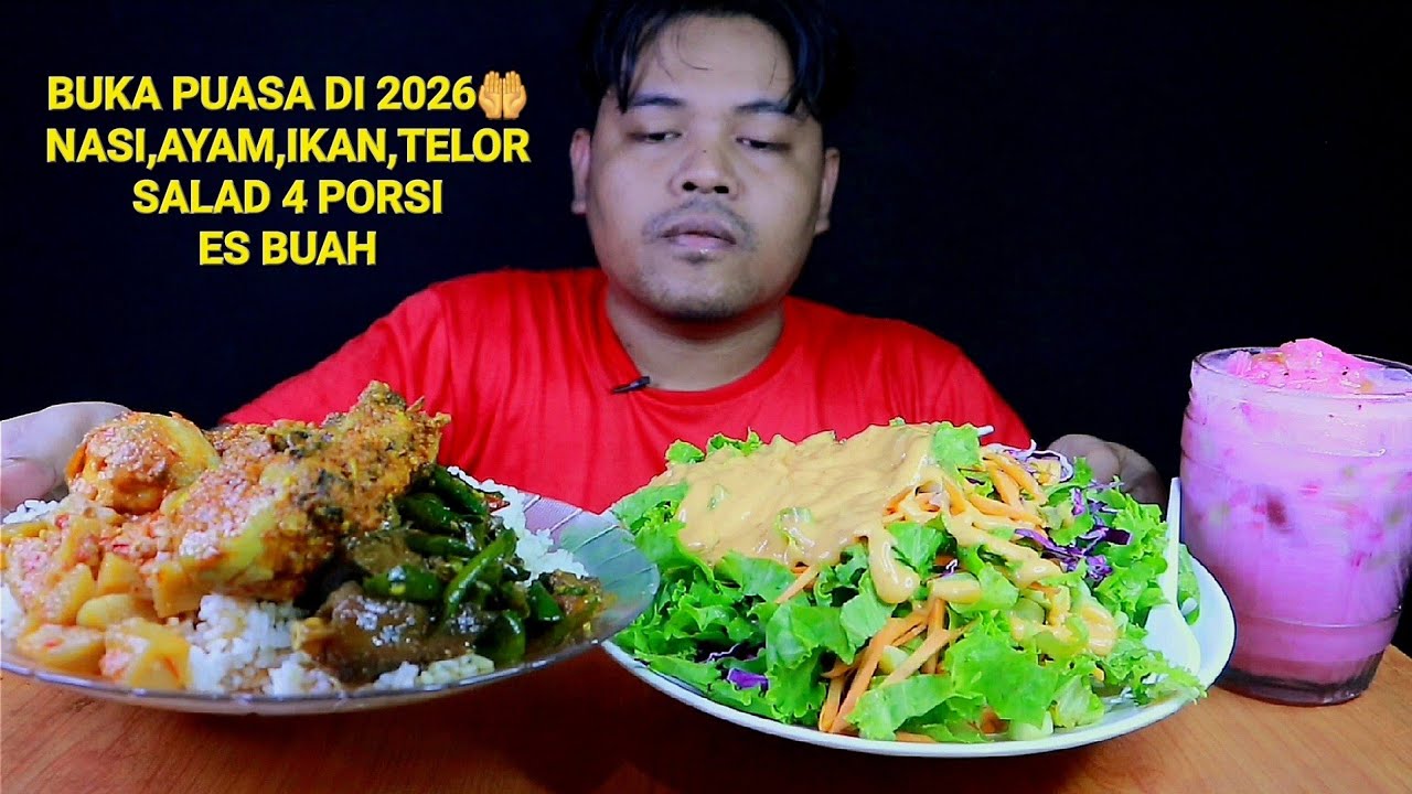 🤲ALHAMDULILLAH BUKA PUASA DI 2026,NASI,AYAM,IKAN,TELOR,SALAD 4 PORSI,ES BUAH