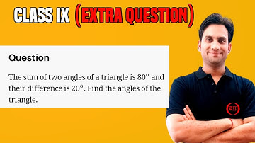 The sum of two angles of a triangles is 80 degree and their difference is 20 degree. Find the angles