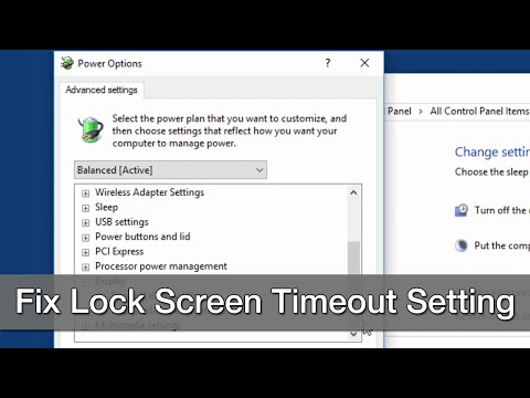 Change Windows 10 Lock Screen Timeout Setting within Power Options