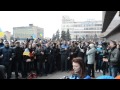 Исполнение гимна перед входом в Запорожскую ОГА