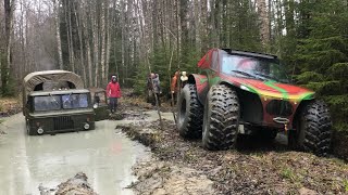 Самые сливки на Коваши! Газ66, Wrangler на порталах, болотоход и другие