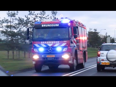 Brandweer Brunssum TS 24-3241 met spoed naar een autobrand in Brunssum