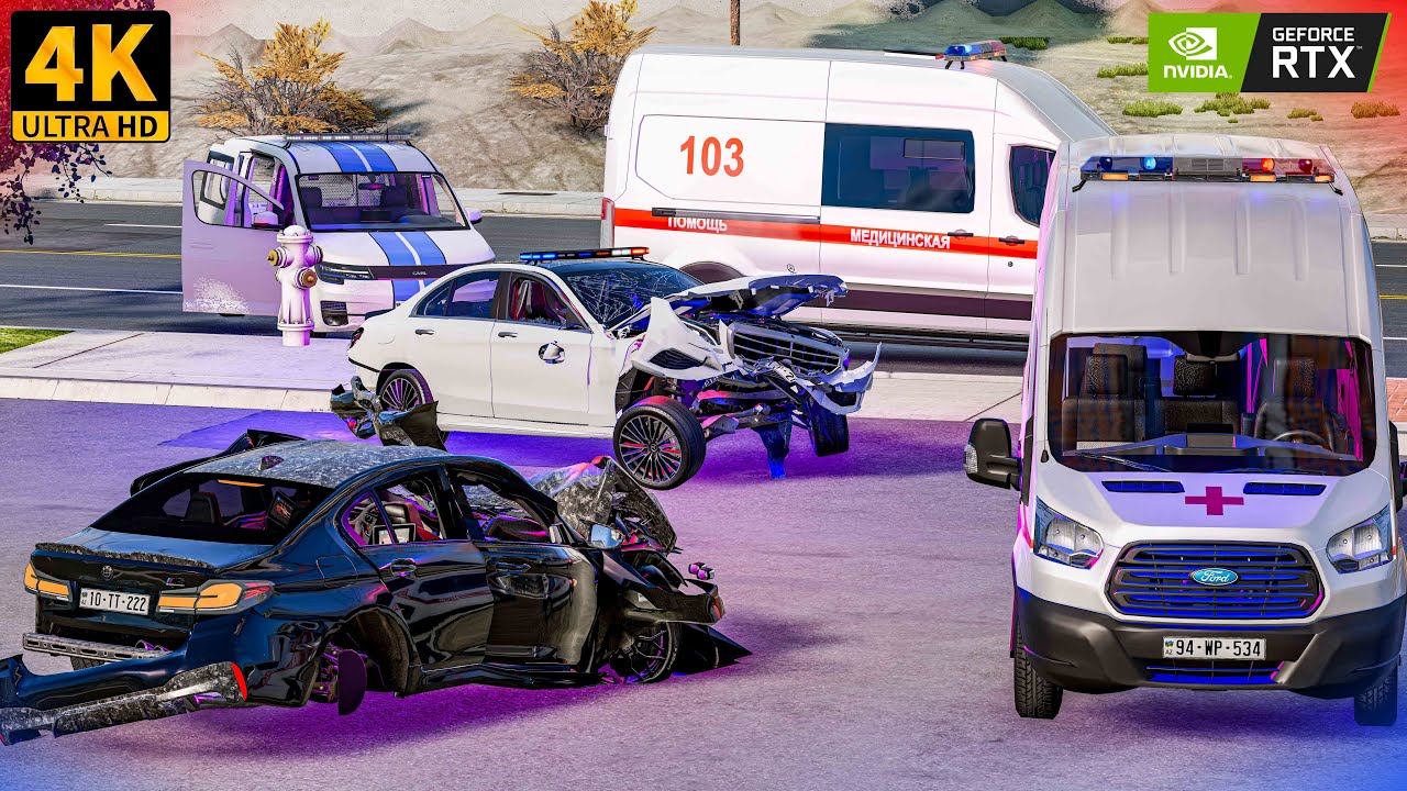 Ağır Yol Qəzası Bmw M5  Qaçarağ Divara Çırpıldı| Maşın Oyunlar | BeamNG.Driver #malikbedelov