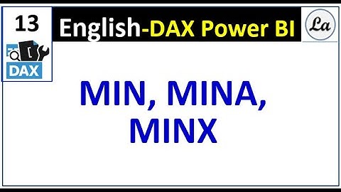 DAX MIN Vs MINA Vs MINX  Functions