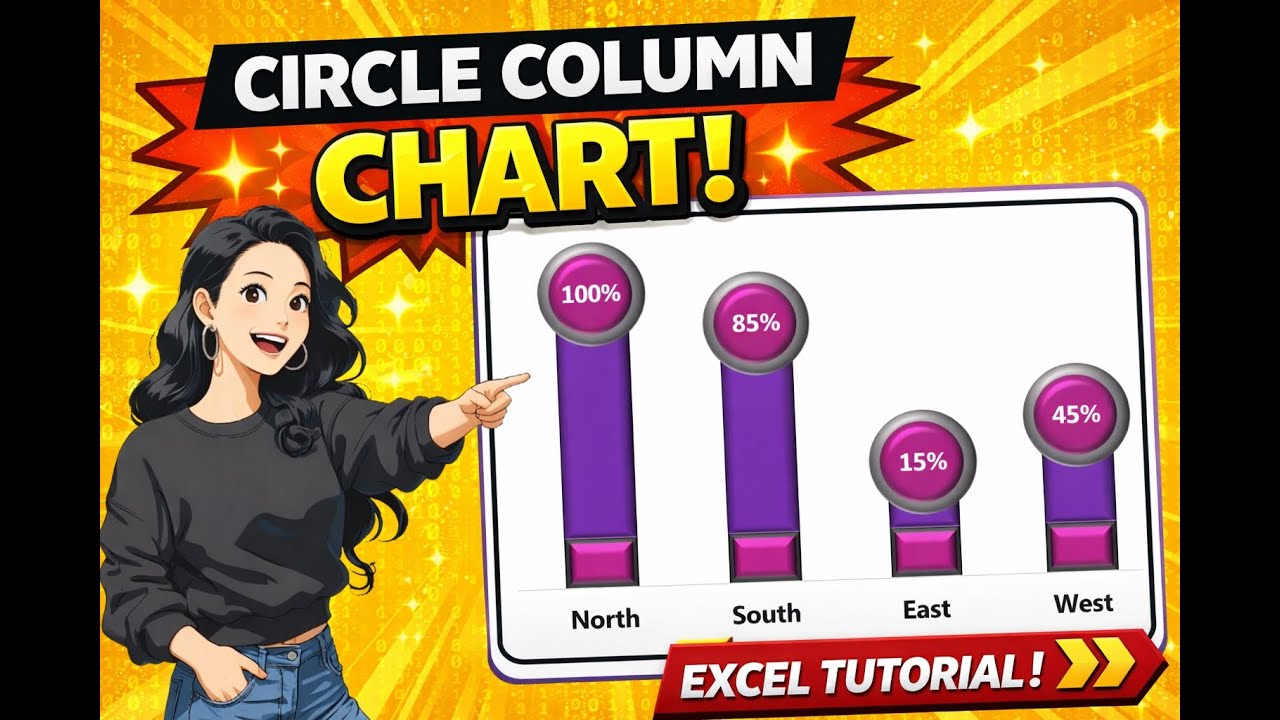 How to create a Infographic Circle Column Chart in Excel - YouTube