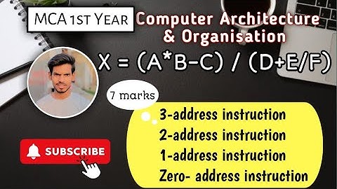 Instruction Format | zero, one, two and three address instructions program | COA by Pro Academy MCA