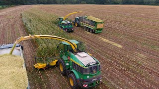 Mais 2023 : Maisharvest XXL | 2X John Deere 9900i | M. Wegner | Actros Agri truck | 8 JD tractors