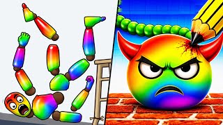 🤣2×2 Best Games Ragdoll Break 🆚 Draw To Smash - Jelly Bob 2048 Gameplay Walkthrough #hungryballs screenshot 4