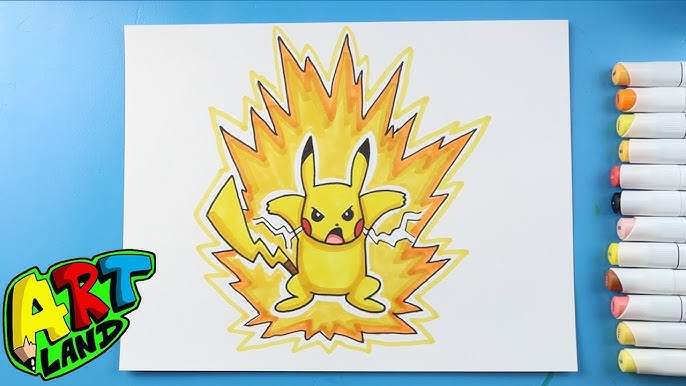 Como desenhar Pikachu realista, método infalível!!! #drawing #desenhan