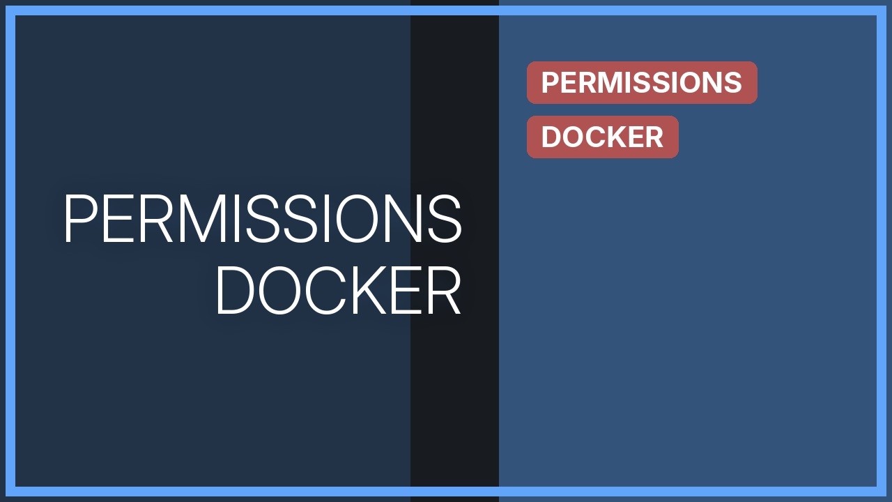Docker Container - touch: Permission denied - YouTube