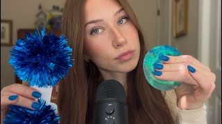 ASMR Soothing Blue Triggers 💙 | No Talking, Tapping, Crinkling, Scratching