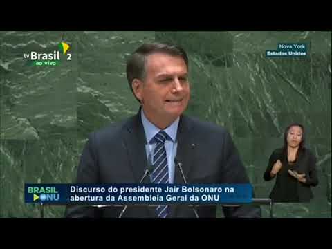 Presidente Jair Bolsonaro abre Assembléia Geral da ONU 2019.