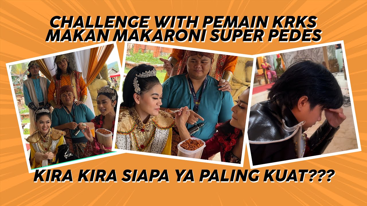 #CHALLENGES Makan MAKARONI Super PEDESSSS WITH PEMAIN KRKS!!! SIAPA YA YANG PALING KUAT‼️#part1 🤣🤣