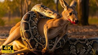 WILD LIFE AUSTRALIAN OUTBACK | Survival Clash Between Kangaroos and Amethyst Python