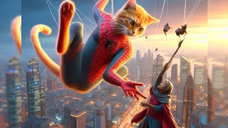Cat becomes a Spider-man🕷🙀 | SpiderCat saves a old woman | He is my Hero | Spidercat @SAlove627