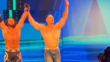 John Cena & Aj Styles Vs Solo Sikoa & Jimmy Uso Tag Team Off Air Match After WWE Smackdown
