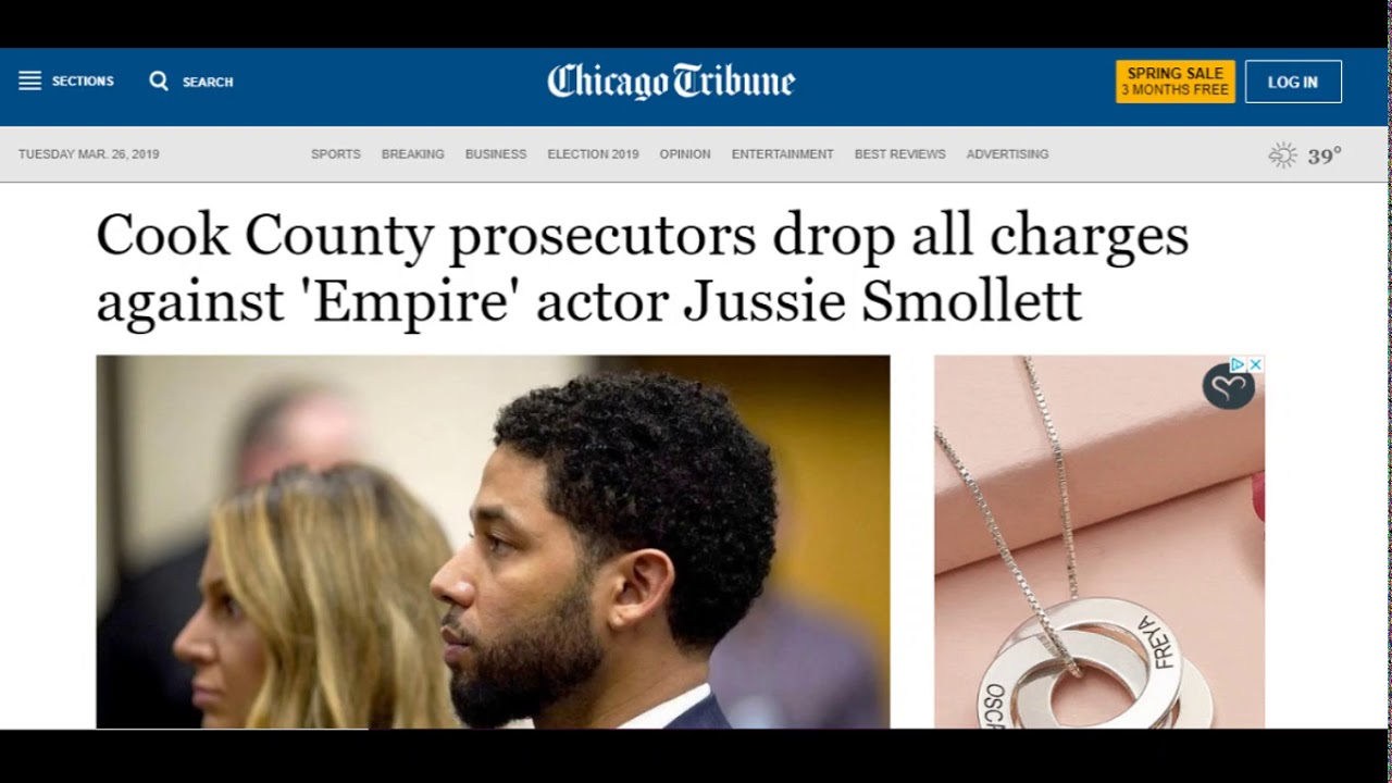 Cook Co Dropped All Charges on Jussie Smollett - YouTube