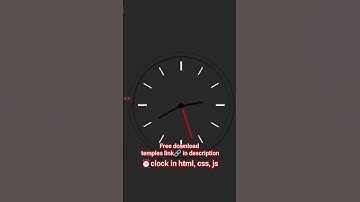 Create an Analog Clock Using Pure HTML, CSS and JavaScript #htmlcssjavascriptproject #htmltutorial